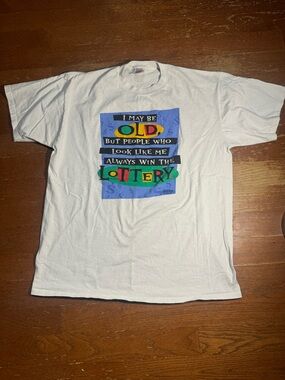 Vintage I May Be Old But People Who Look Like me Always win Graphic Tee